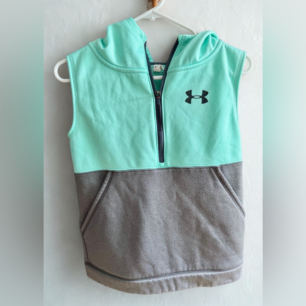 Under Armour Mint and Gray Kids Hoodie